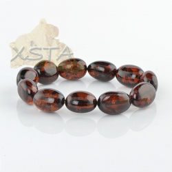 Olive cherry beads amber bracelet